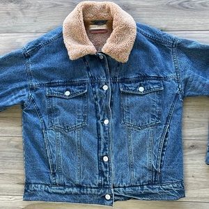 NEW! Pilcro Sherpa-lined Denim Jacket